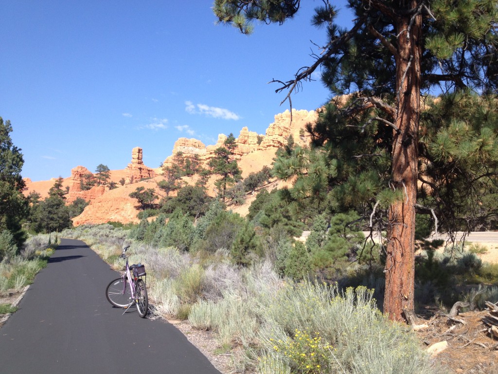 bike on path:hoodoo